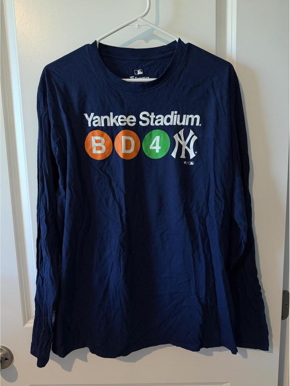 Yankees long sleeve Fanatics Navy Large